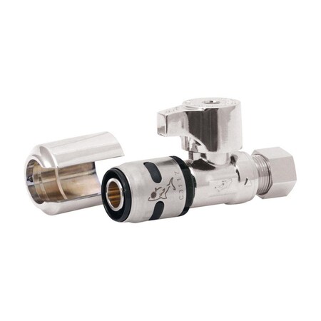 Sharkbite EvoPEX Push to Connect 0.5 in. Push x 0.38 in. Dia. Compression Straight Stop 4915005